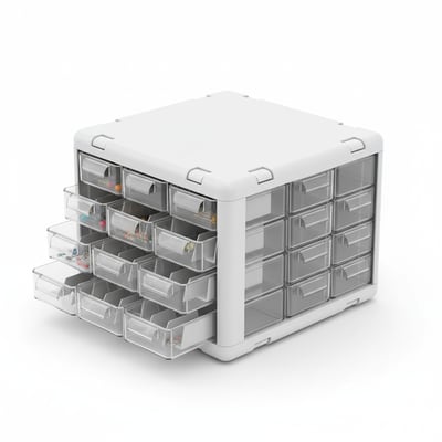 Component Storage 64-Slot Rack